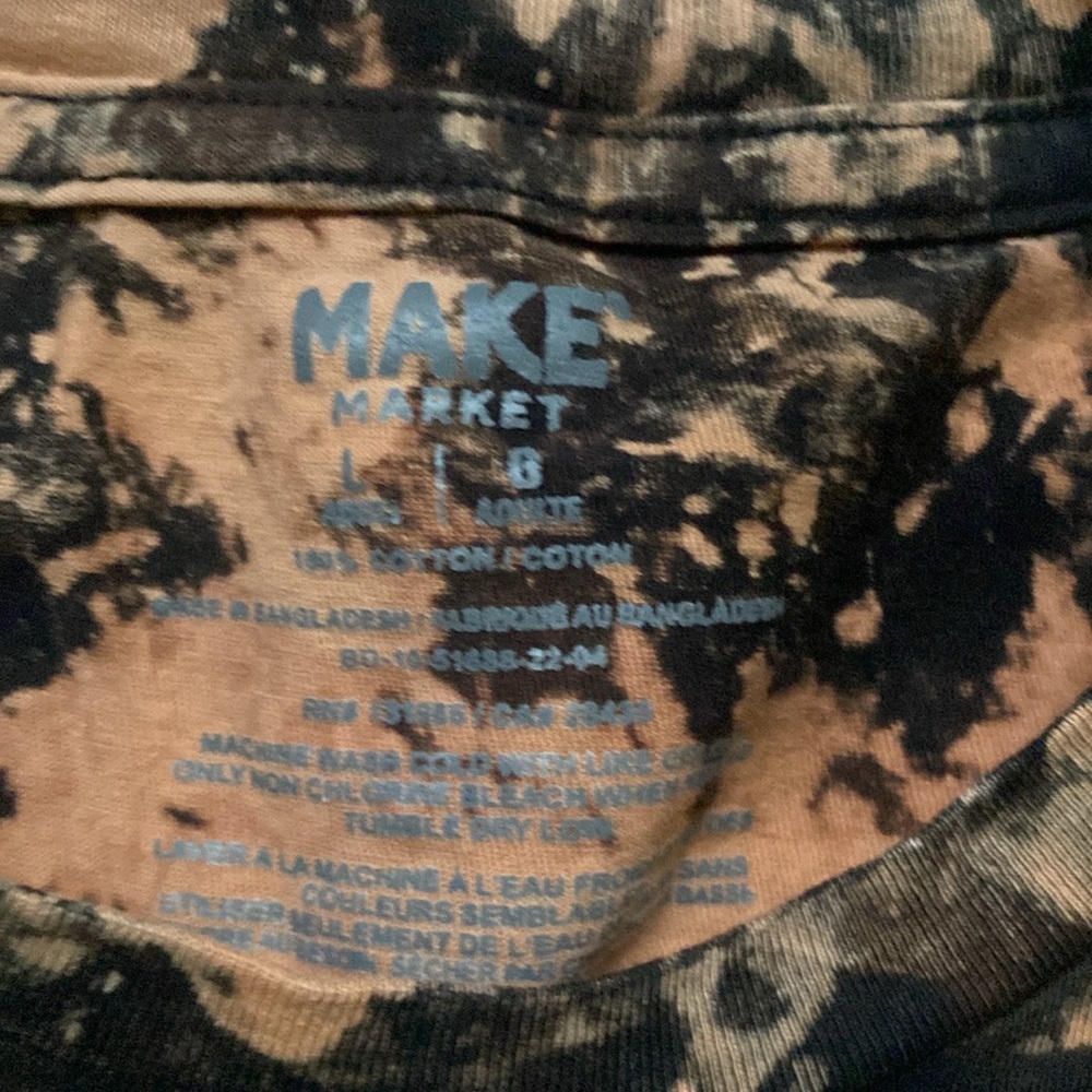 🎁MAMA Brown Short Sleeve Tee with Tie-Dye Effect - Picture 3 of 3